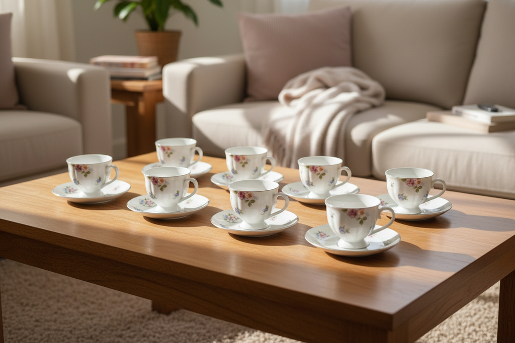 Floral Tea Cups Set