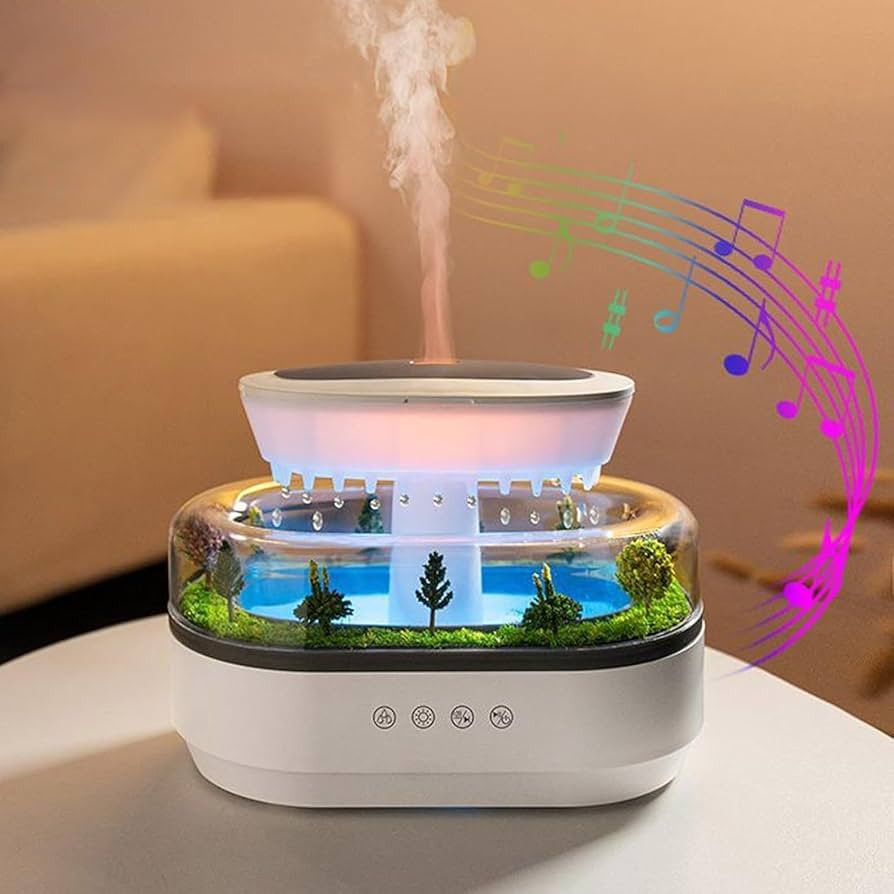 Rain Cloud Humidifier – RGB & Bluetooth Speaker